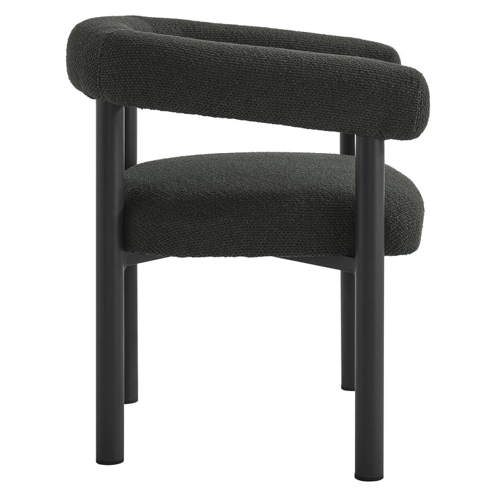 Nautica Outdoor Patio Aluminum Dining Armchairs Set of 2 Charcoal Graphite