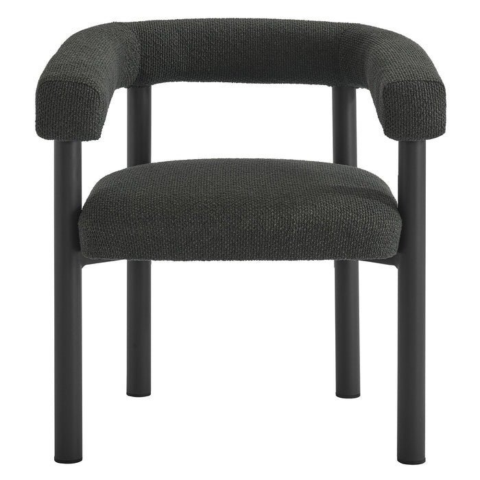 Nautica Outdoor Patio Aluminum Dining Armchairs Set of 2 Charcoal Graphite