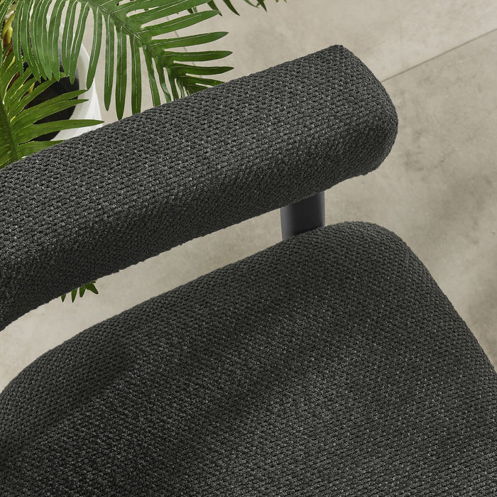 Nautica Outdoor Patio Aluminum Dining Armchairs Set of 2 Charcoal Graphite