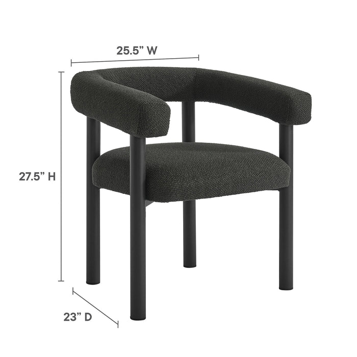 Nautica Outdoor Patio Aluminum Dining Armchairs Set of 2 Charcoal Graphite