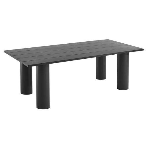 Nautica Outdoor Patio 87" Rectangular Aluminum Dining Table Graphite