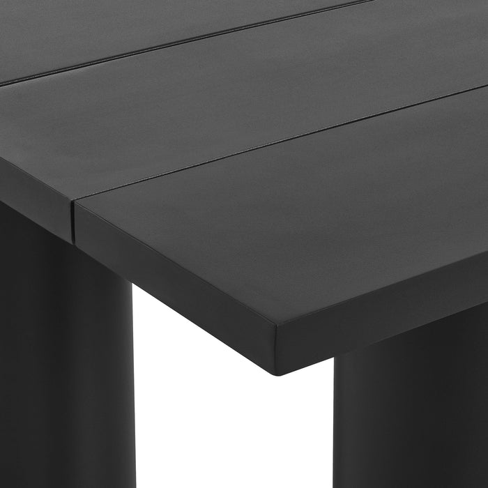 Nautica Outdoor Patio 87" Rectangular Aluminum Dining Table Graphite