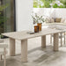 Nautica Outdoor Patio 87" Rectangular Aluminum Dining Table Taupe