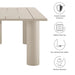 Nautica Outdoor Patio 87" Rectangular Aluminum Dining Table Taupe