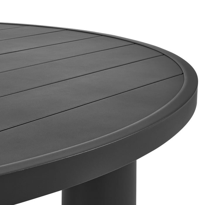 Nautica Outdoor Patio 60" Round Aluminum Dining Table Graphite