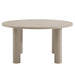 Nautica Outdoor Patio 60" Round Aluminum Dining Table Taupe