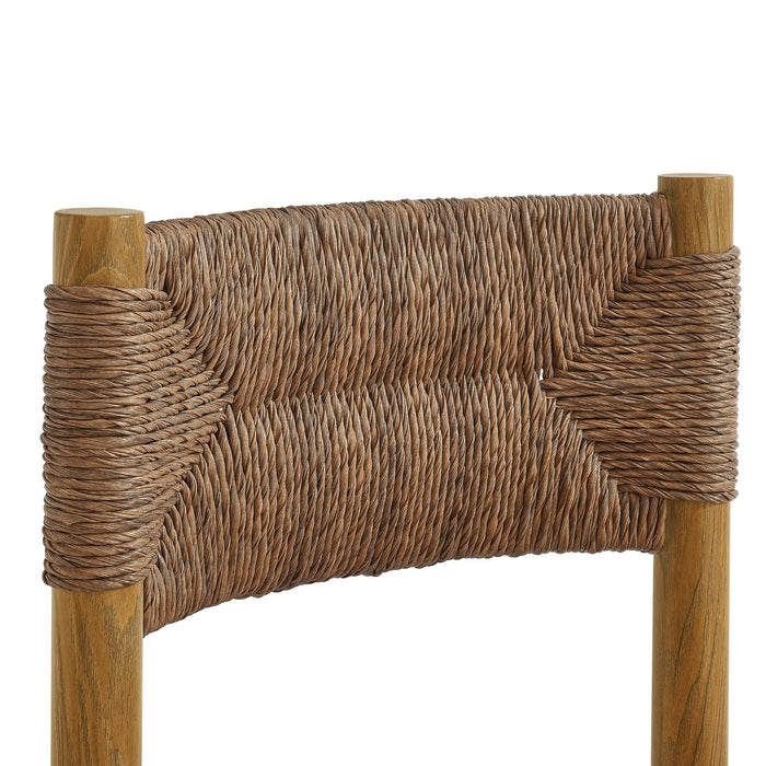 Parkland Outdoor Patio Rattan and Aluminum Dining Side Chairs Set of 2 Natural