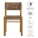 Parkland Outdoor Patio Rattan and Aluminum Dining Side Chairs Set of 2 Natural
