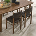 Parkland Outdoor Patio Rattan and Aluminum Dining Side Chairs Set of 2 Walnut