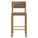 Parkland Outdoor Patio Rattan and Aluminum Counter Stools Set of 2 Natural
