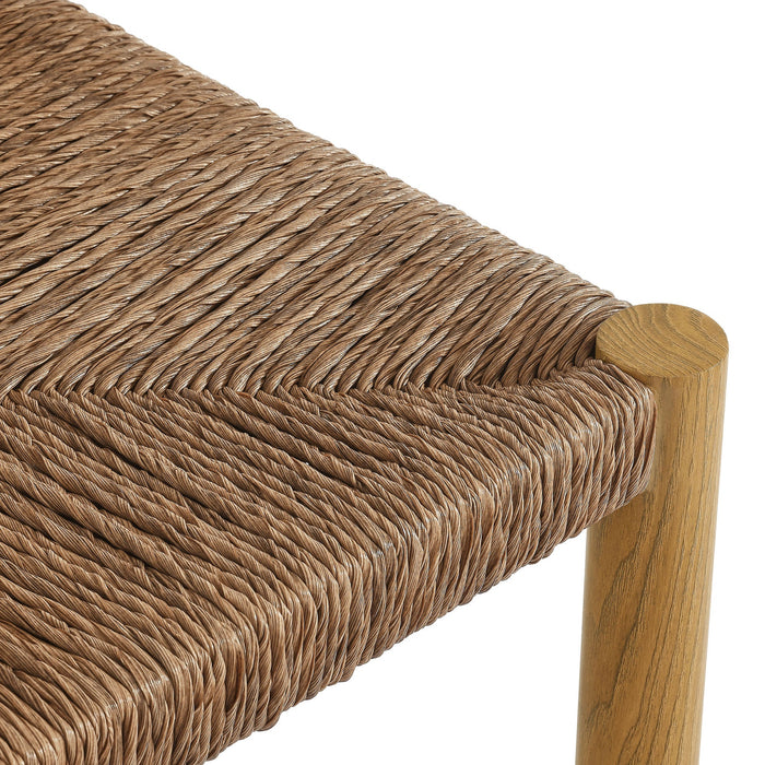 Parkland Outdoor Patio Rattan and Aluminum Counter Stools Set of 2 Natural