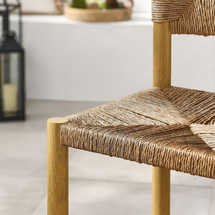 Parkland Outdoor Patio Rattan and Aluminum Counter Stools Set of 2 Natural