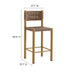 Parkland Outdoor Patio Rattan and Aluminum Counter Stools Set of 2 Natural