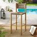 Parkland Outdoor Patio Rattan and Aluminum Bar Stools Set of 2 Natural