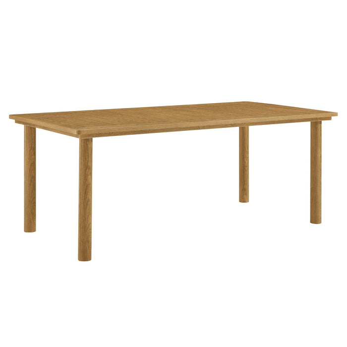 Parkland 76" Outdoor Patio Aluminum Dining Table Natural