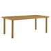 Parkland 76" Outdoor Patio Aluminum Dining Table Natural