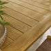 Parkland 76" Outdoor Patio Aluminum Dining Table Natural