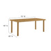 Parkland 76" Outdoor Patio Aluminum Dining Table Natural