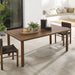 Parkland 76" Outdoor Patio Aluminum Dining Table Walnut