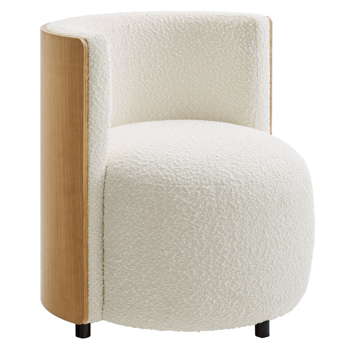 Modway Solis Boucle Accent Chair Living Room Furniture in White