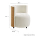Modway Solis Boucle Accent Chair Living Room Furniture in White - Detail View