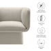 Modway Tate Performance Velvet Accent Chair Living Room Furniture in Brown - Side View