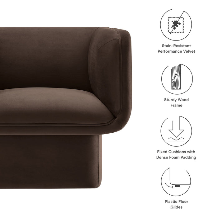 Modway Tate Performance Velvet Accent Chair Living Room Furniture - View 10