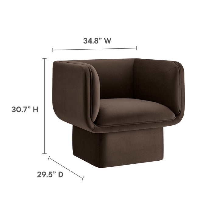 Modway Tate Performance Velvet Accent Chair Living Room Furniture - View 11