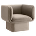 Modway Tate Performance Velvet Accent Chair Living Room Furniture in Brown