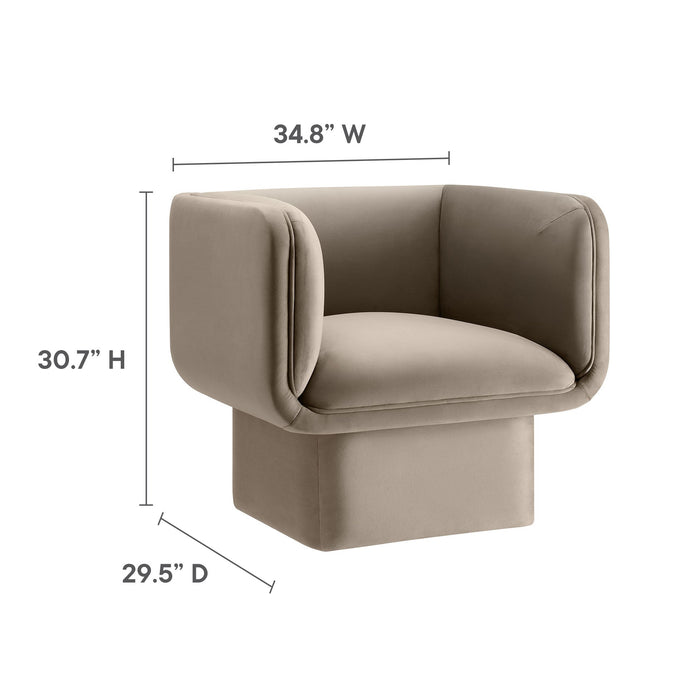 Modway Tate Performance Velvet Accent Chair Living Room Furniture - View 27