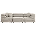 Jubilee 3-Piece Modular Performance Velvet Sectional Sofa Almond