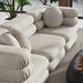 Jubilee 3-Piece Modular Performance Velvet Sectional Sofa Almond