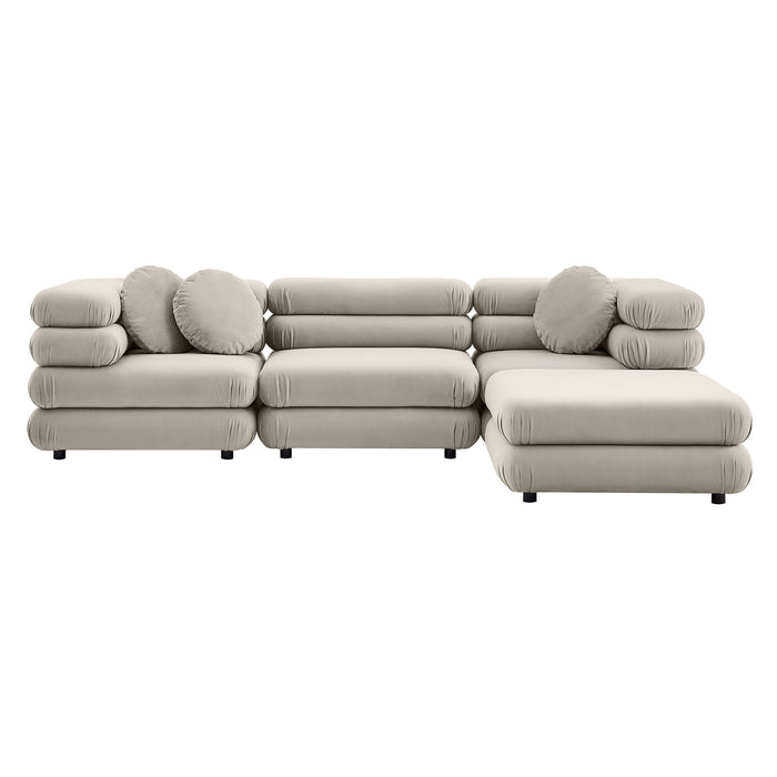Jubilee 4-Piece Modular Performance Velvet Sectional Sofa by Modway - accessory view