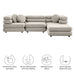 Jubilee 4-Piece Modular Performance Velvet Sectional Sofa by Modway - side view