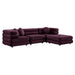 Jubilee 4-Piece Modular Performance Velvet Sectional Sofa sectional sofa
