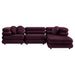 Jubilee 4-Piece Modular Performance Velvet Sectional Sofa sectional sofa dimensions and measurements