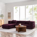 Jubilee 4-Piece Modular Performance Velvet Sectional Sofa sectional sofa seating detail