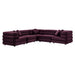 Jubilee 5-Piece Modular Performance Velvet Sectional Sofa by Modway - product label
