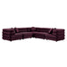 Jubilee 5-Piece Modular Performance Velvet Sectional Sofa by Modway - view 20