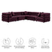 Jubilee 5-Piece Modular Performance Velvet Sectional Sofa by Modway - view 16