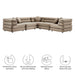Jubilee 5-Piece Modular Performance Velvet Sectional Sofa by Modway - view 29