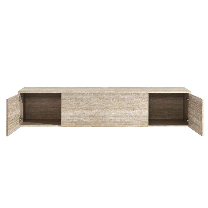 Modway Terra 71" Wall-Mounted TV Stand Living Room Furniture - Installation View