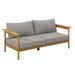 Wren Outdoor Patio Teak Wood Sofa Natural Driftwood