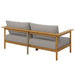 Wren Outdoor Patio Teak Wood Sofa Natural Driftwood