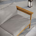 Wren Outdoor Patio Teak Wood Sofa Natural Driftwood
