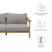 Wren Outdoor Patio Teak Wood Sofa Natural Driftwood