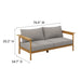 Wren Outdoor Patio Teak Wood Sofa Natural Driftwood