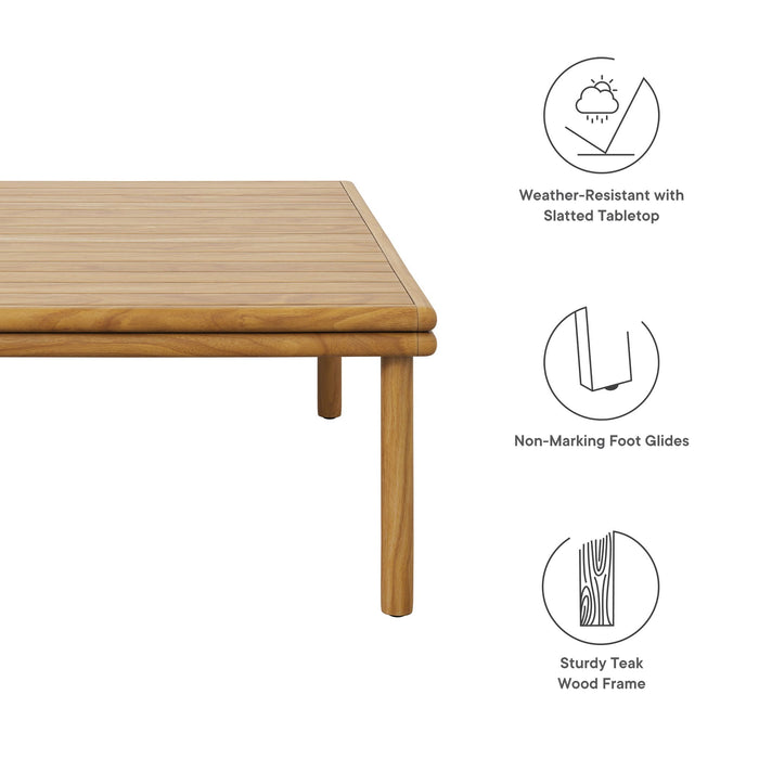 Wren Outdoor Patio Teak Wood Coffee Table