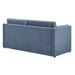 Linden Upholstered Heathered Chenille Sofa Denim