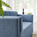 Linden Upholstered Heathered Chenille Sofa Denim